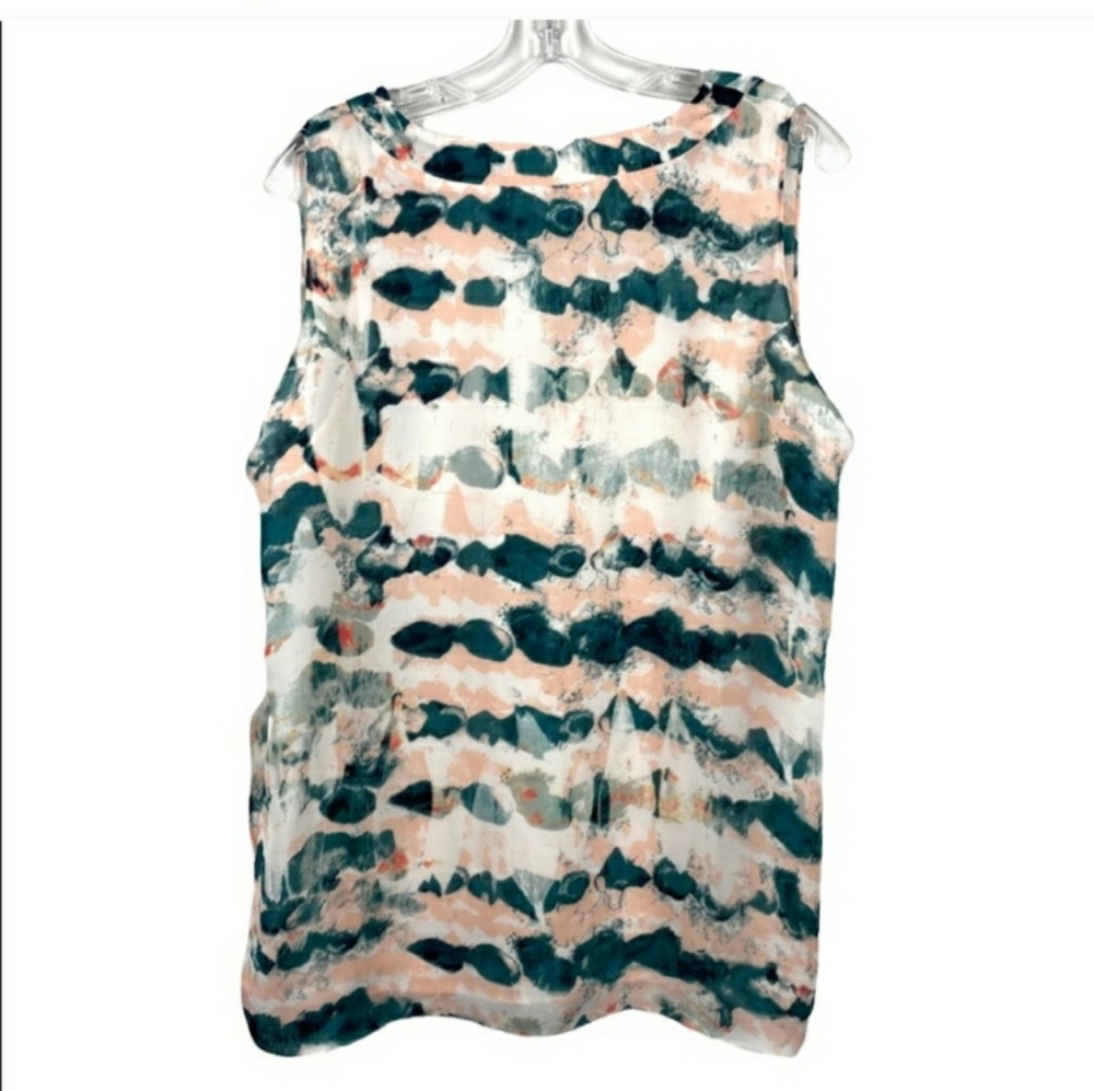 CAbi Watercolor sleeveless blouse, XS - Picture 2 of 7